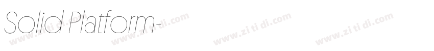 Solid Platform字体转换 Solid Platform字体转换